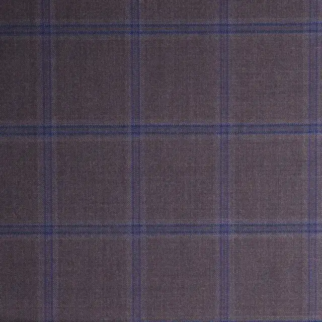 A close view of a brown check cloth swatch