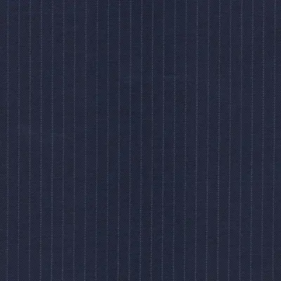 Close photograph of navy stripe suiting cloth, LF-008