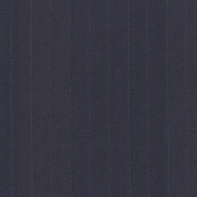 Close photograph of navy stripe suiting cloth, LF-009