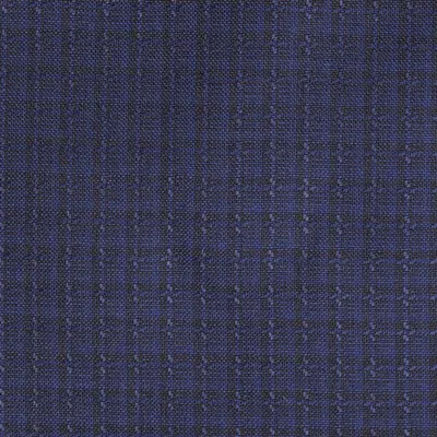 Close photograph of navy check suiting cloth, LF-011