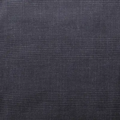 Close photograph of charcoal check suiting cloth, LF-025