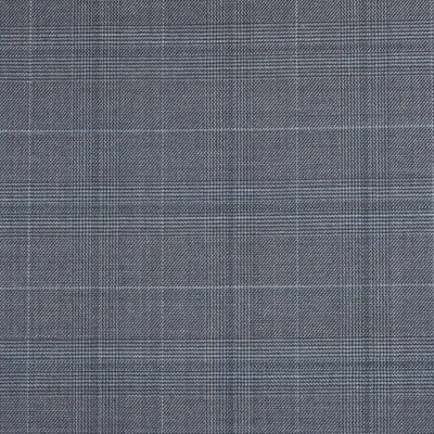 Close photograph of grey check suiting cloth, LF-035