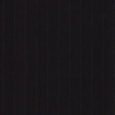 Close photograph of black stripe suiting cloth, LF-039