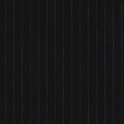 Close photograph of black stripe suiting cloth, LF-040