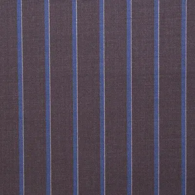 Close photograph of brown stripe suiting cloth, LF-059