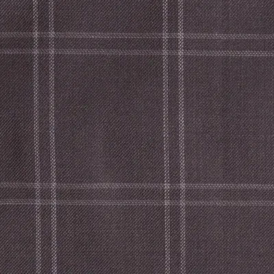 Close photograph of brown check suiting cloth, LF-063