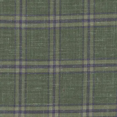 Close photograph of green check suiting cloth, LF-071