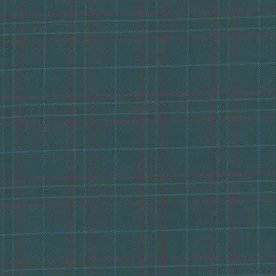 Close photograph of green check suiting cloth, LF-072