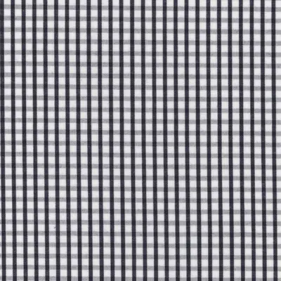 Close photograph of black check shirting cloth, LF-089
